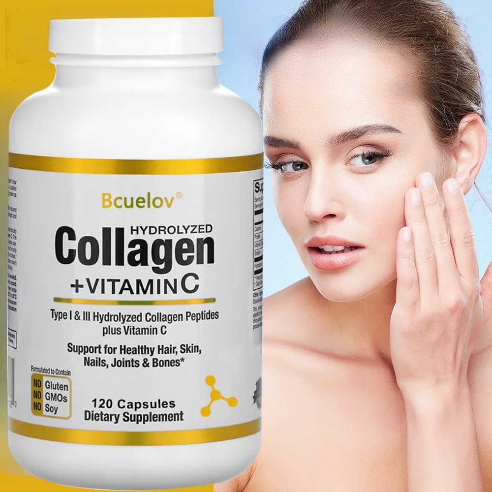 Hair Care Capsule - Hydrolyzed Collagen Peptide Supplement Plus VitaminC,