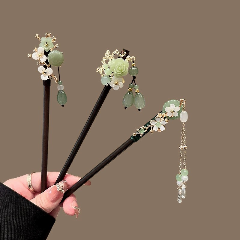 Hair Care Ingredients - Antique Wooden Hairpin Women's Elegant Hair