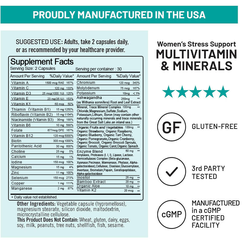Organic Multivitamin for Women - Hair Care Capsule recension och pris