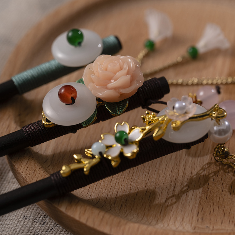 1Pc Wooden Hairpin Headdress f - Hair Care Ingredients recension och pris