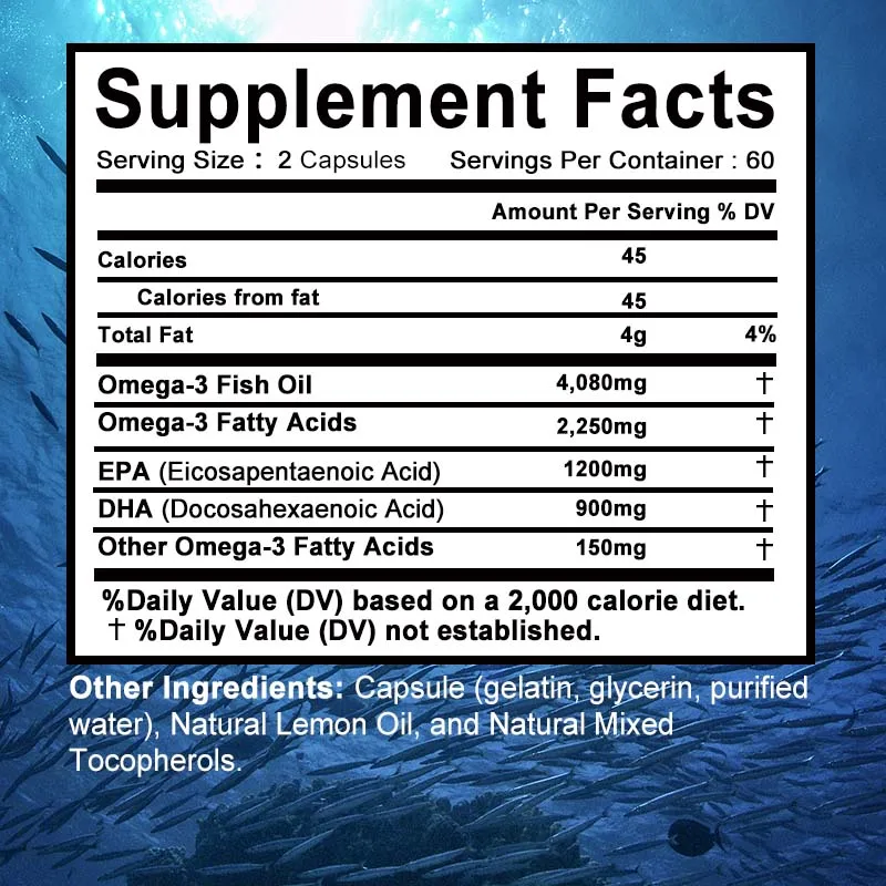 Omega 3 Fish Oil - Supports Ne - Hair Care Capsule recension och pris