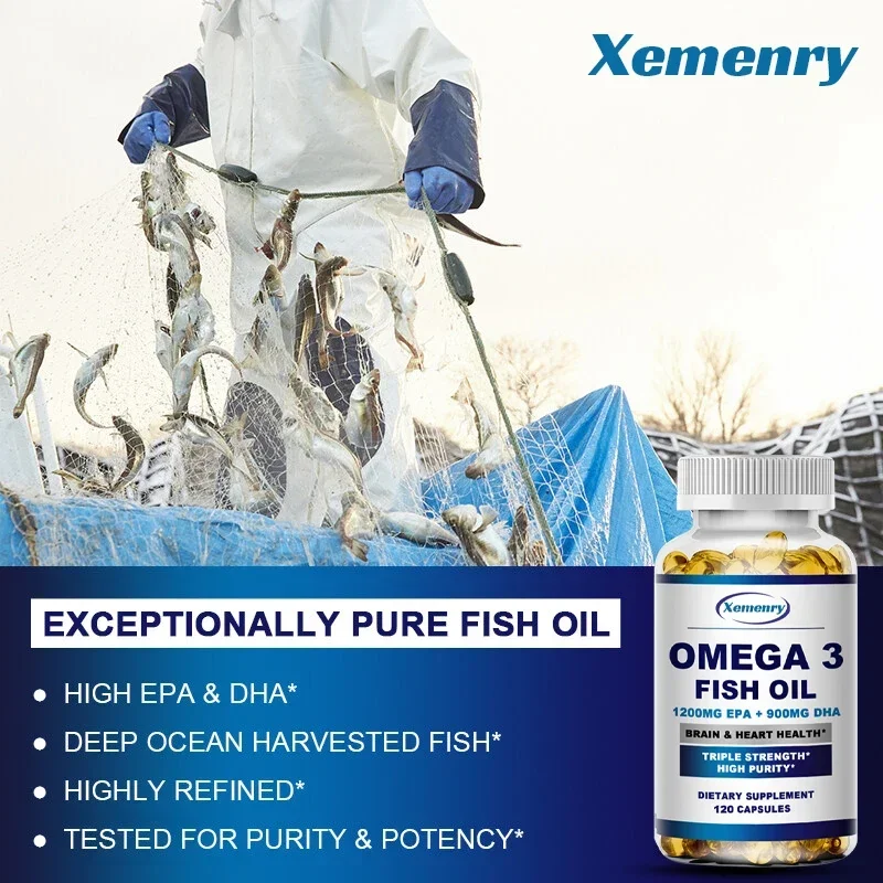 Omega 3 Fish Oil - Supports Ne - Hair Care Capsule recension och pris