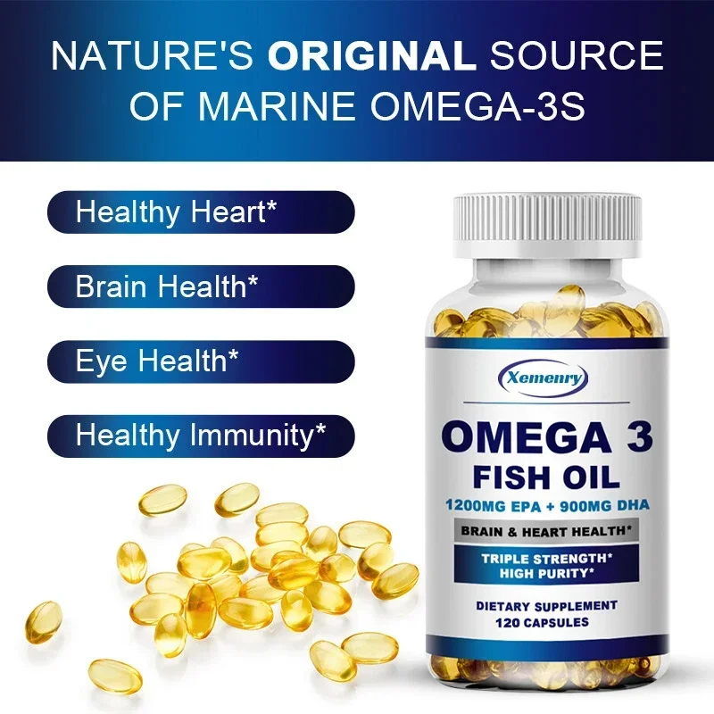 Omega 3 Fish Oil - Supports Ne - Hair Care Capsule recension och pris
