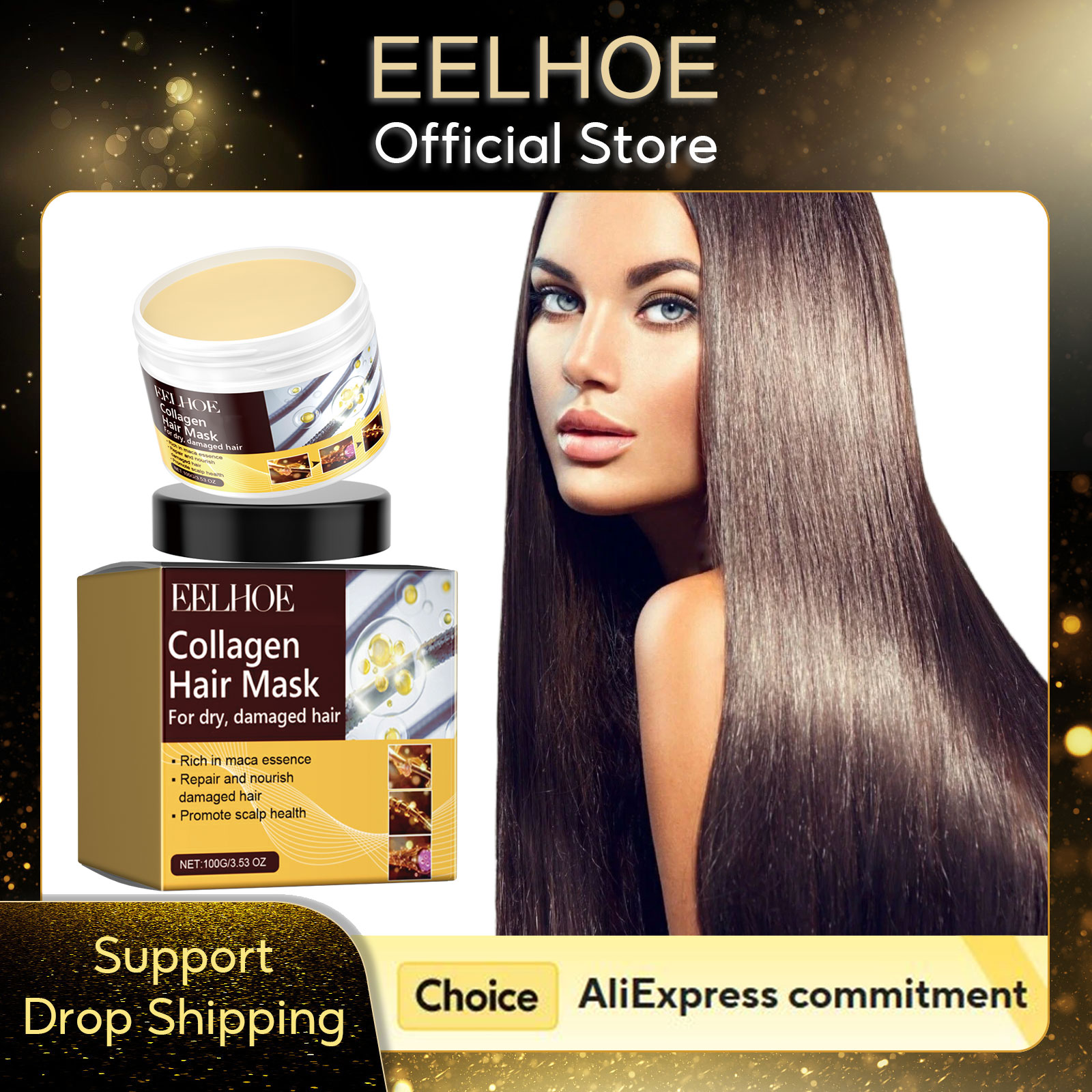 EELHOE Collagen Hair Mask Anti - Hair Care Natural Products recension och pris