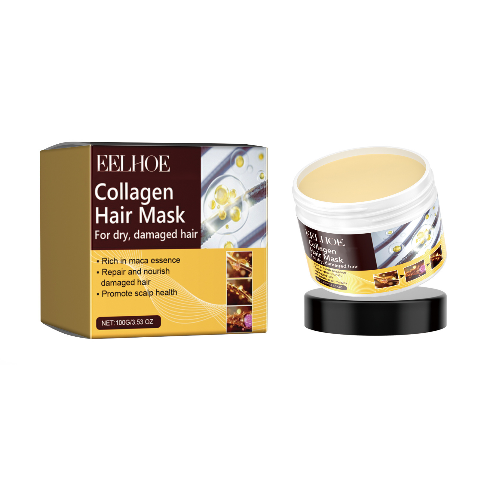EELHOE Collagen Hair Mask Anti - Hair Care Natural Products recension och pris