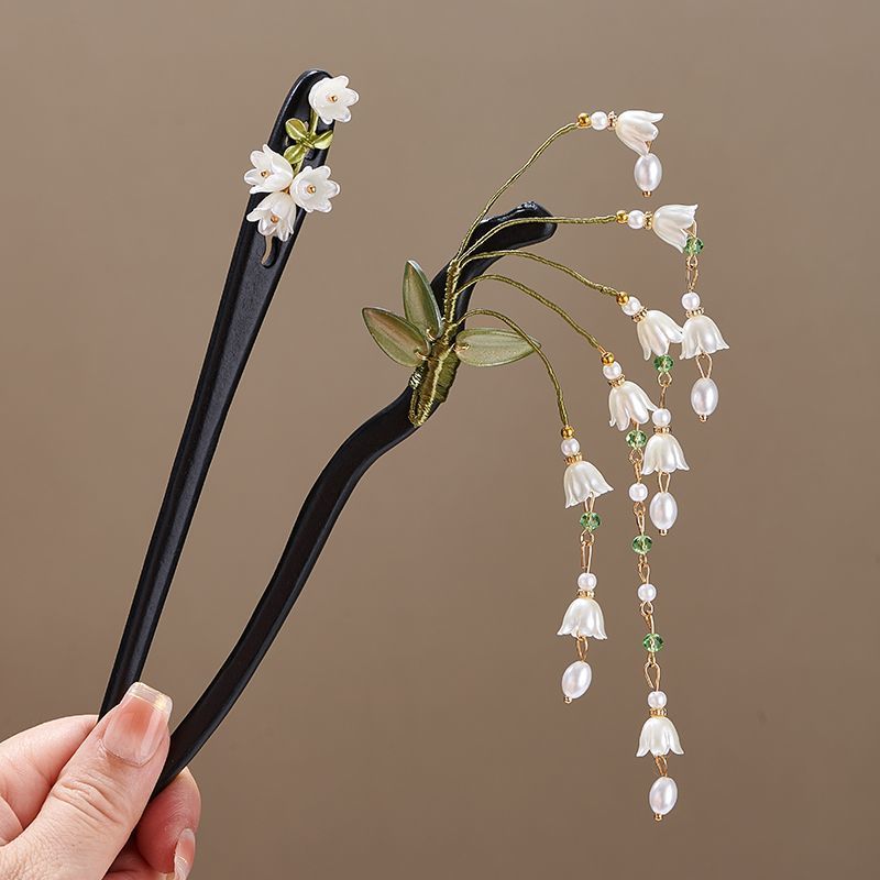 Wooden Flower Hairpin Vintage  - Hair Care Ingredients recension och pris