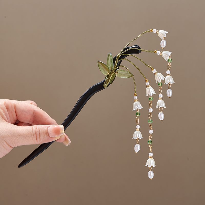 Wooden Flower Hairpin Vintage  - Hair Care Ingredients recension och pris