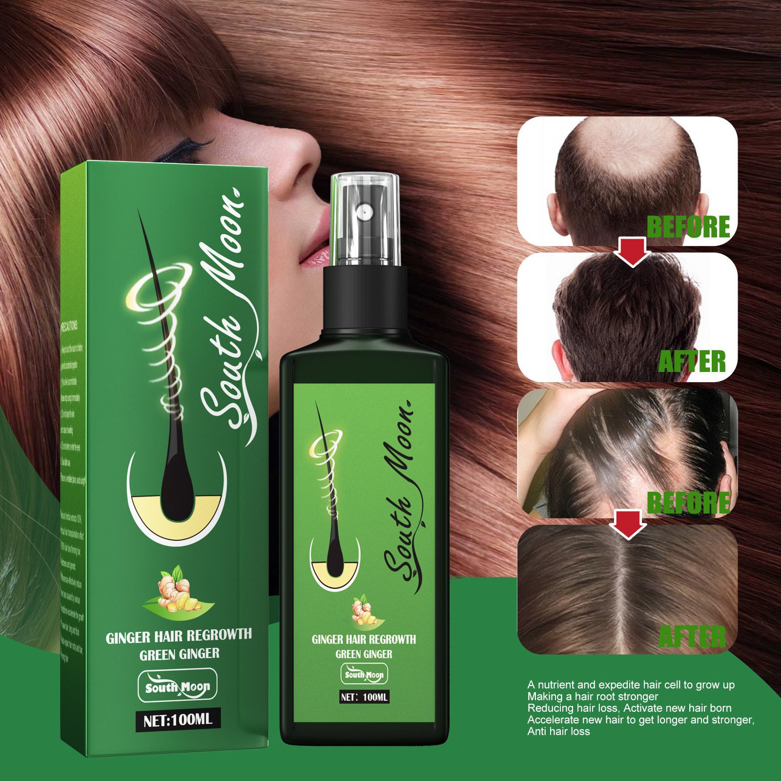 South Moon Ginger Hair Growth  - Hair Care Natural Products recension och pris