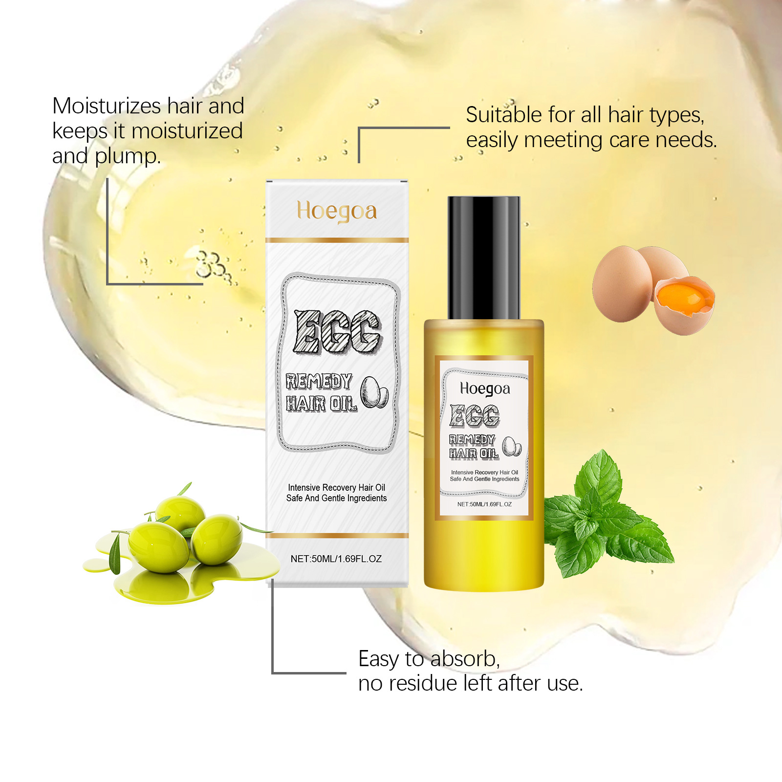 Egg Remedy Hair Oil Restore So - Hair Care Natural Products recension och pris
