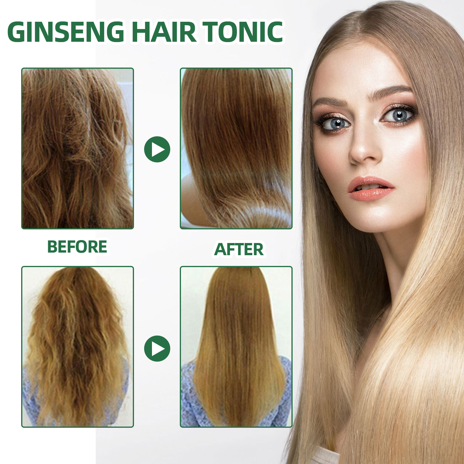 Natural Herbal Ginseng Hair Ca - Hair Care Natural Products recension och pris